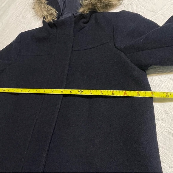J Crew Mercantile Vail Parka Hooded Faux Fur Wool Coat Women's Size‎ 0 - Picture 13 of 16